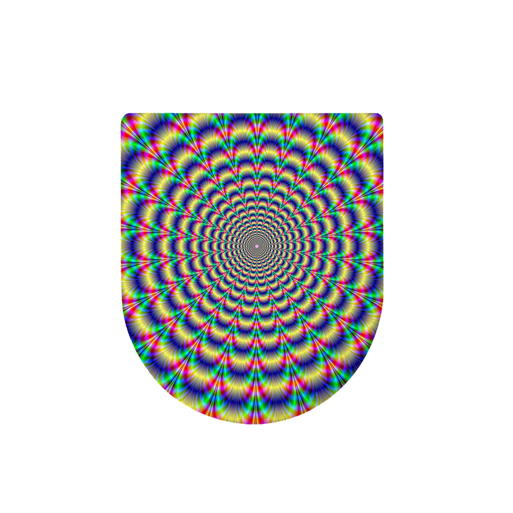 Psychedelic Explosion Optical Illusion Toilet Lid Cover