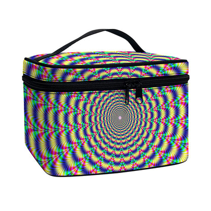 Psychedelic Explosion Optical Illusion Travel Makeup Bag