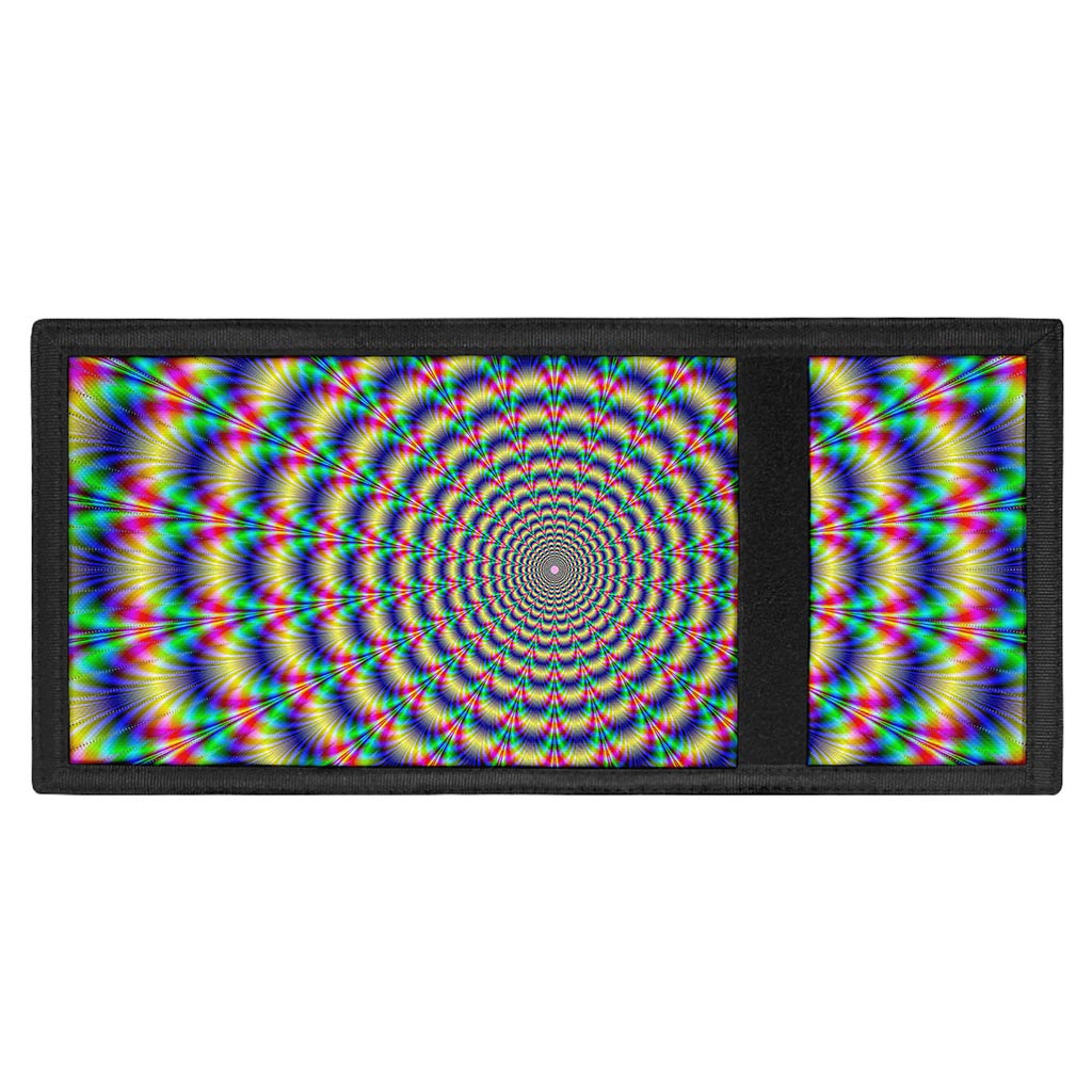 Psychedelic Explosion Optical Illusion Trifold Wallet