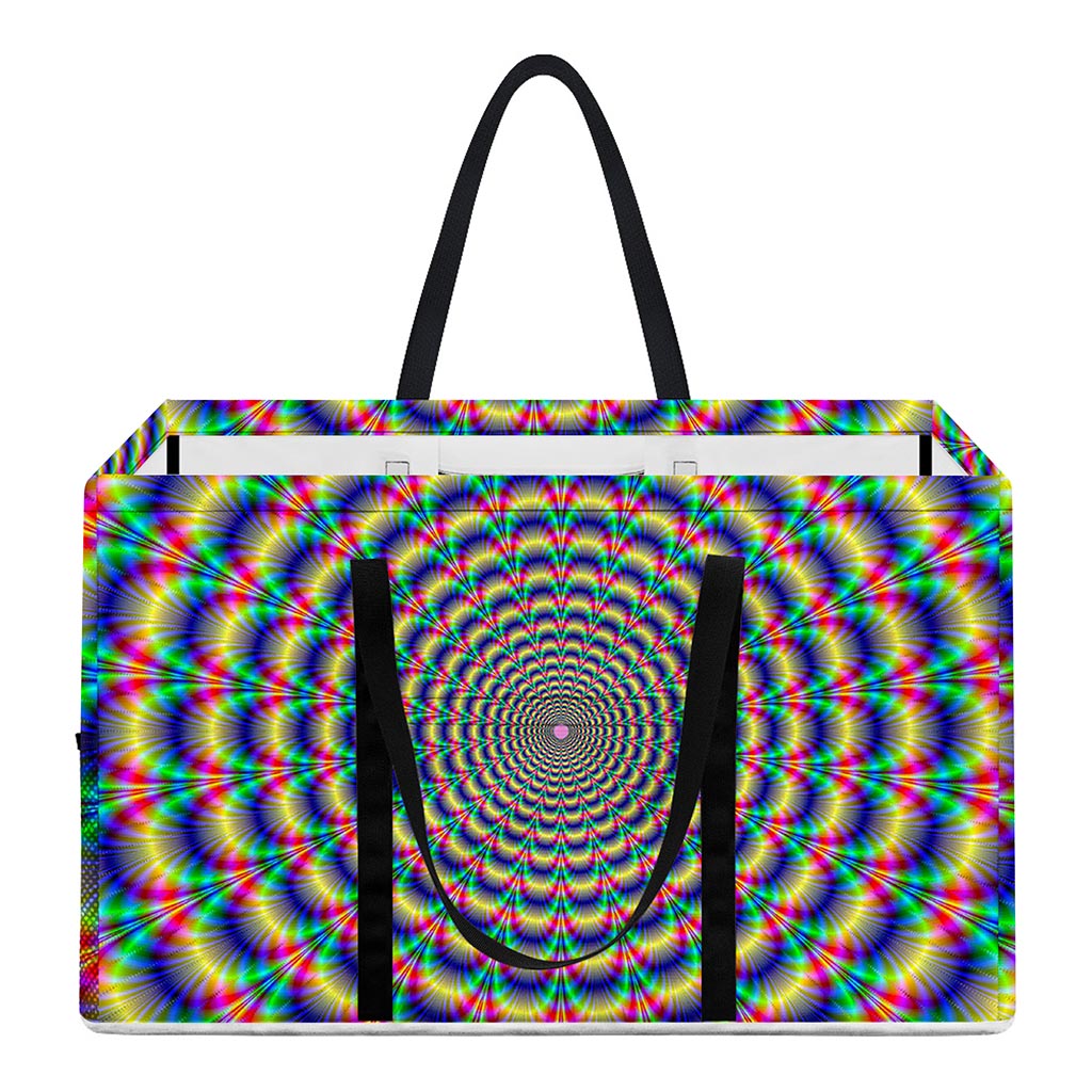 Psychedelic Explosion Optical Illusion Utility Tote Bag