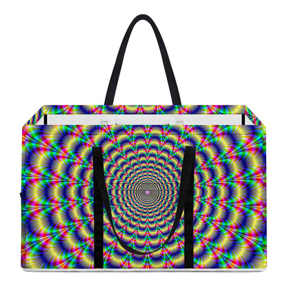 Psychedelic Explosion Optical Illusion Utility Tote Bag