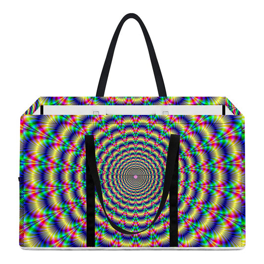 Psychedelic Explosion Optical Illusion Utility Tote Bag