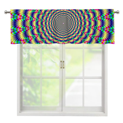 Psychedelic Explosion Optical Illusion Window Valance