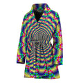 Psychedelic Explosion Optical Illusion Women's Bathrobe