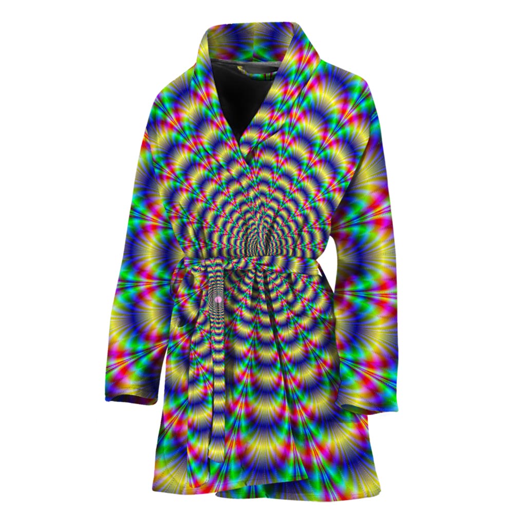 Psychedelic Explosion Optical Illusion Women's Bathrobe