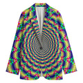Psychedelic Explosion Optical Illusion Women's Cotton Blazer