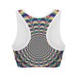 Psychedelic Explosion Optical Illusion Women's Sports Bra