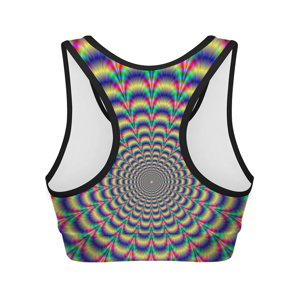 Psychedelic Explosion Optical Illusion Women's Sports Bra
