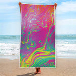 Psychedelic Formed Print Beach Towel