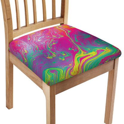 Psychedelic Formed Print Chair Cushion Cover