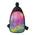 Psychedelic Formed Print Sling Bag