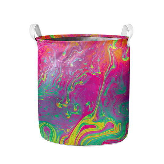 Psychedelic Formed Print Collapsible Laundry Basket