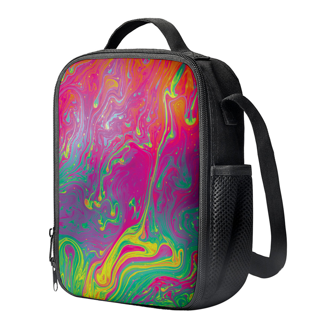 Psychedelic Formed Print Crossbody Lunch Bag