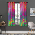 Psychedelic Formed Print Grommet Curtain Panels