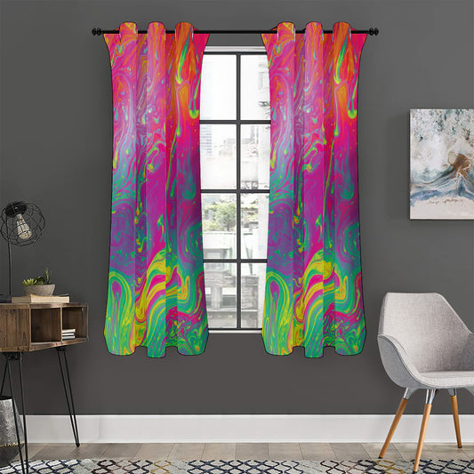 Psychedelic Formed Print Curtain