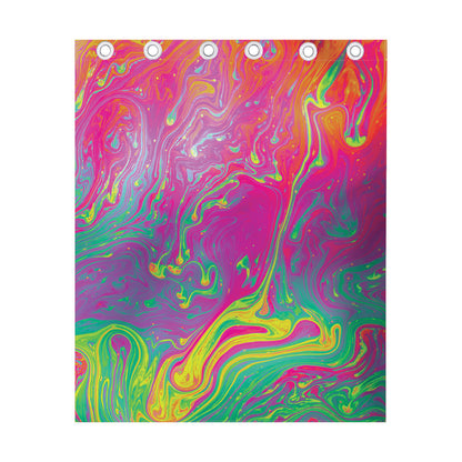 Psychedelic Formed Print Curtain