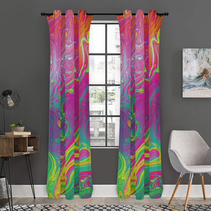 Psychedelic Formed Print Curtain