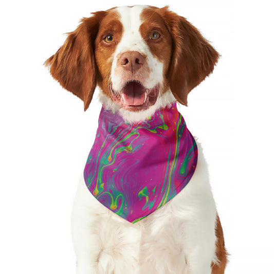 Psychedelic Formed Print Dog Bandana