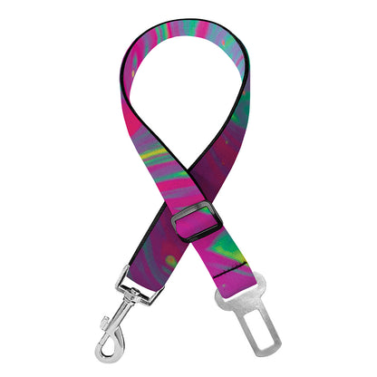 Psychedelic Formed Print Dog Seat Belt