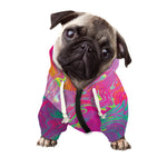 Psychedelic Formed Print Dog Zip Up Hoodie