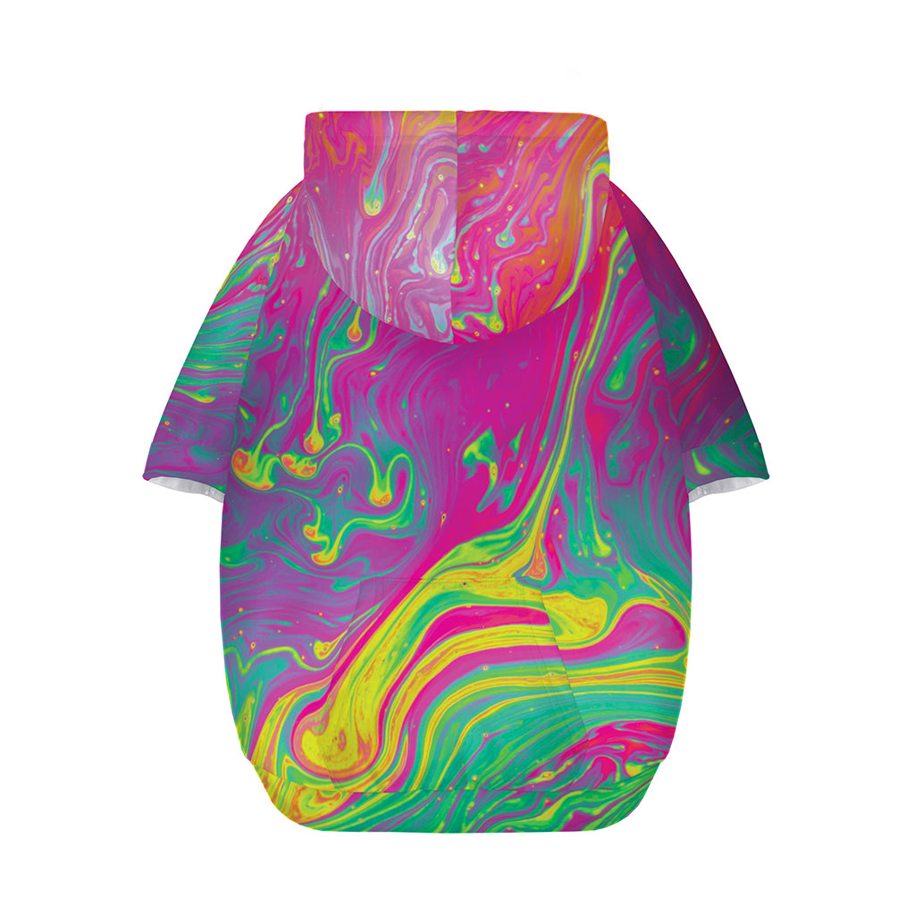 Psychedelic Formed Print Dog Zip Up Hoodie