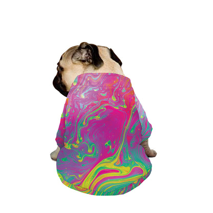 Psychedelic Formed Print Dog Zip Up Jacket