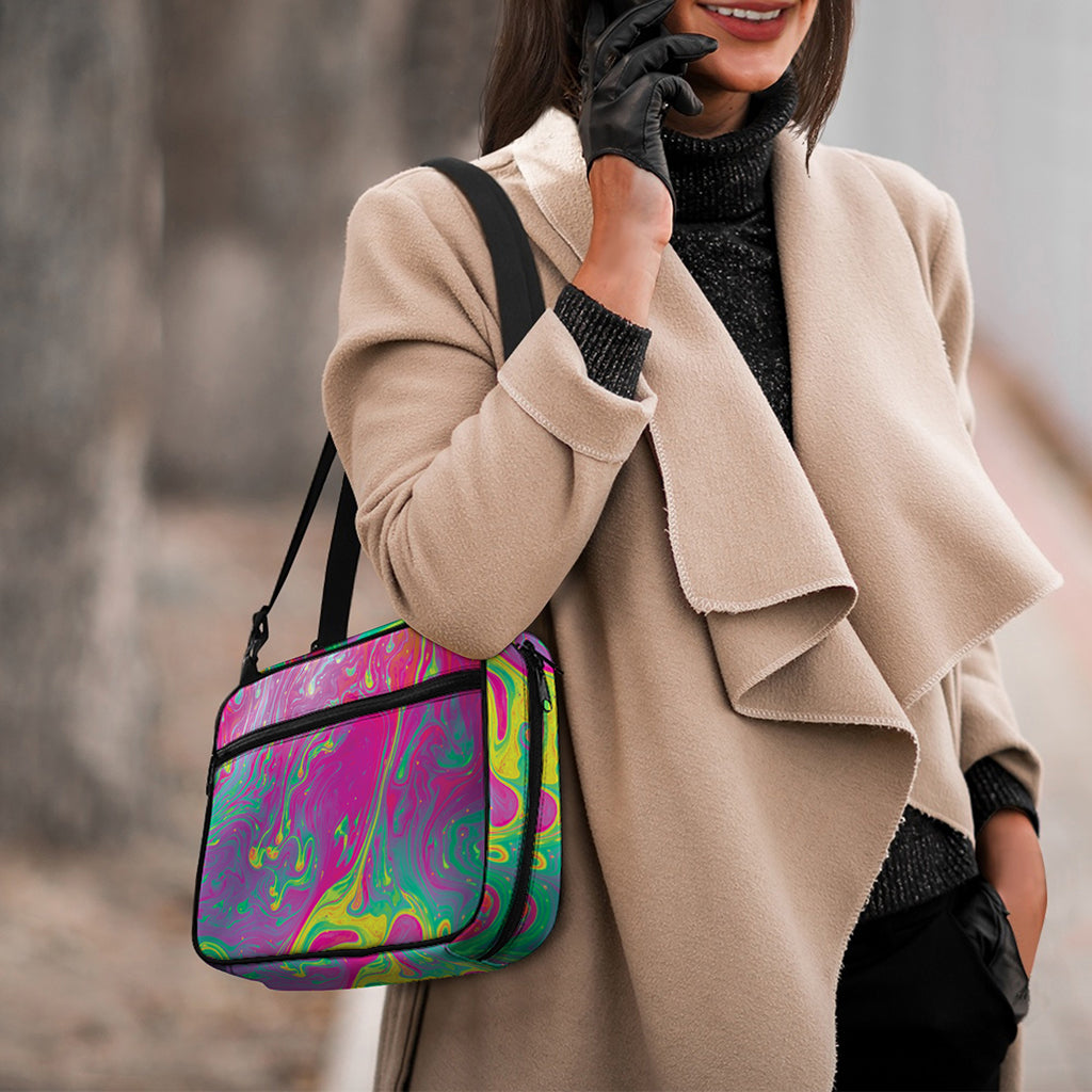 Psychedelic Formed Print Double Strap Bible Bag