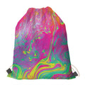 Psychedelic Formed Print Drawstring Bag