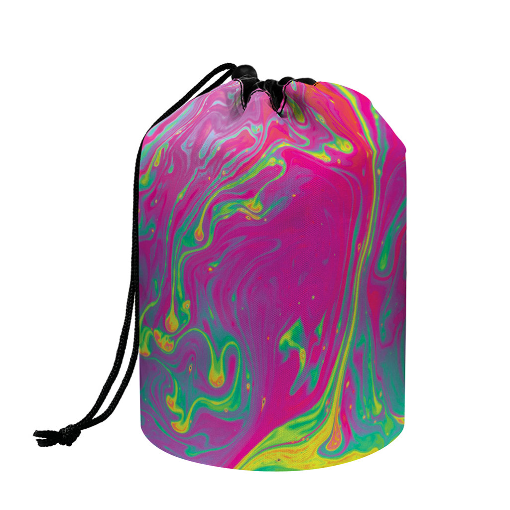 Psychedelic Formed Print Drawstring Makeup Bag
