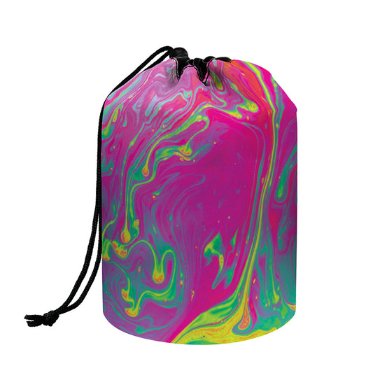 Psychedelic Formed Print Drawstring Makeup Bag