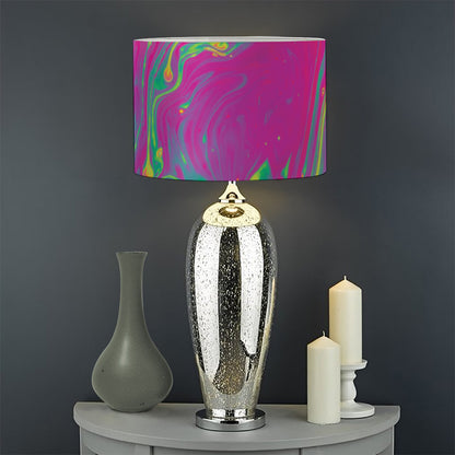 Psychedelic Formed Print Drum Lamp Shade