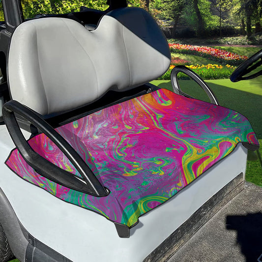 Psychedelic Formed Print Golf Cart Seat Cover