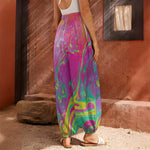 Psychedelic Formed Print Harem Pants