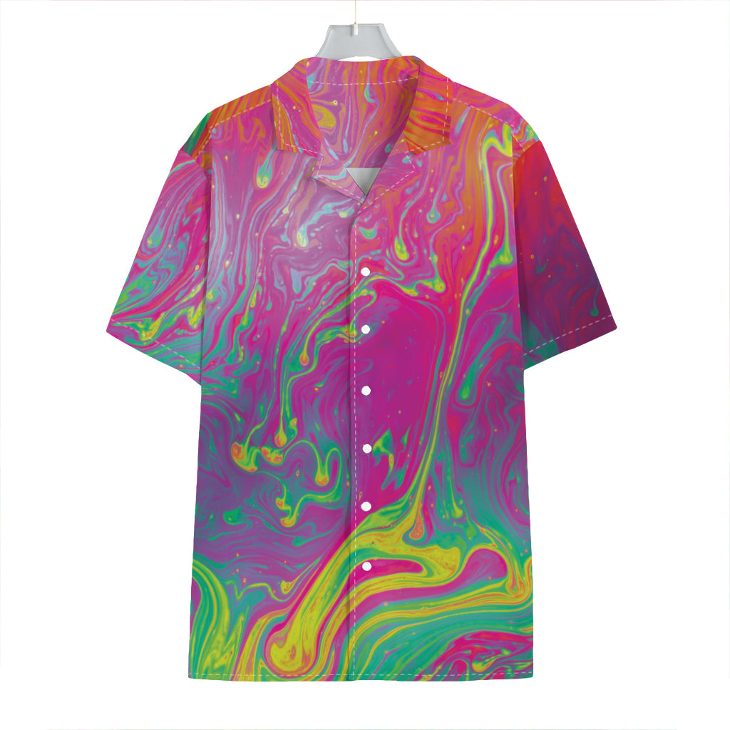 Psychedelic Formed Print Hawaiian Shirt
