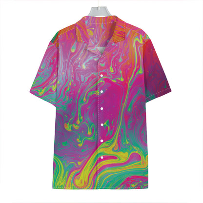 Psychedelic Formed Print Hawaiian Shirt