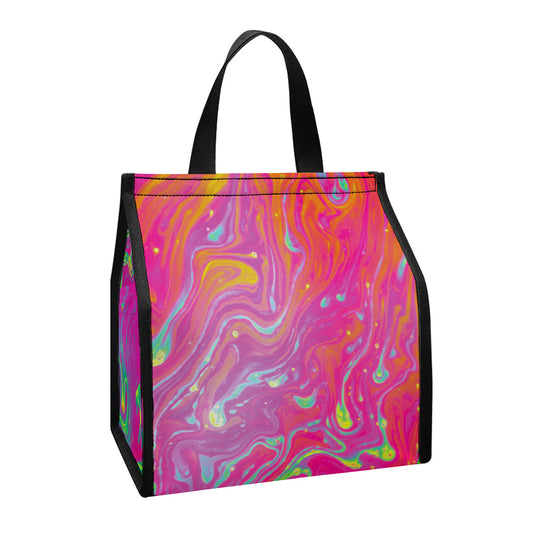 Psychedelic Formed Print Insulated Lunch Tote