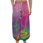 Psychedelic Formed Print Lantern Pants