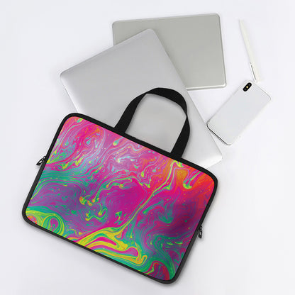 Psychedelic Formed Print Laptop Sleeve With Handle