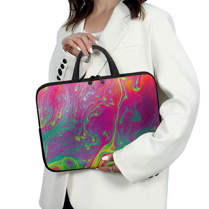 Psychedelic Formed Print Laptop Sleeve With Handle