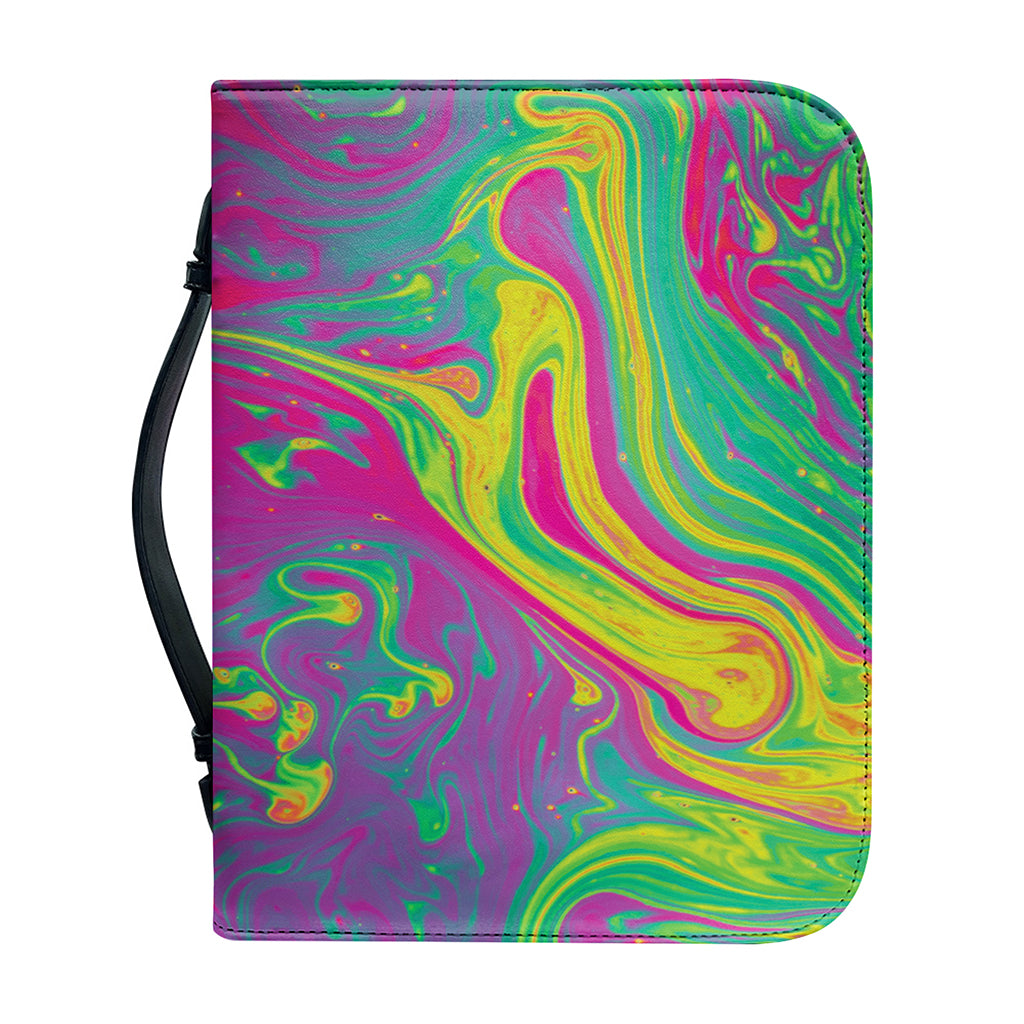 Psychedelic Formed Print Leather Bible Cover