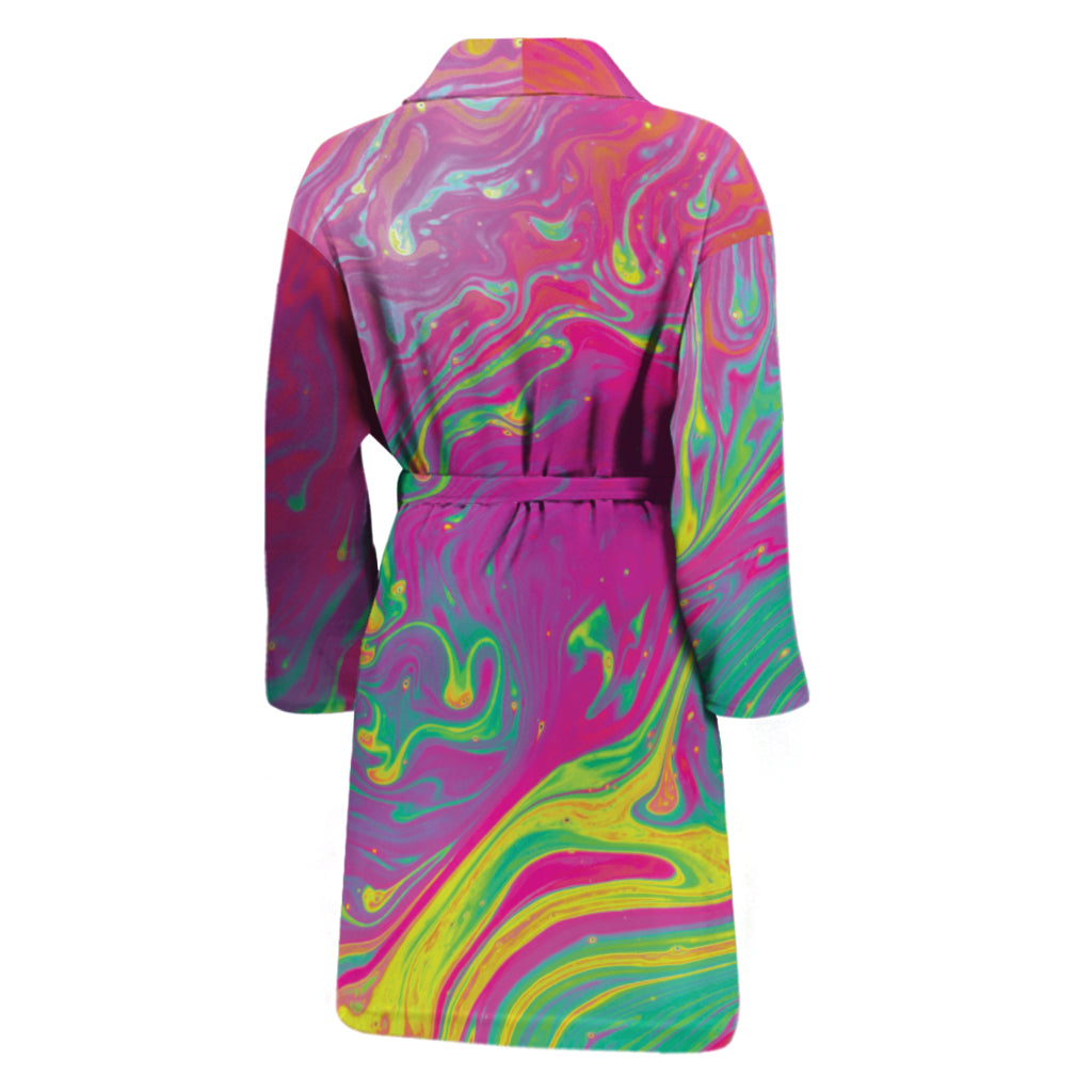Psychedelic Formed Print Men's Bathrobe