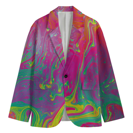 Psychedelic Formed Print Men's Blazer