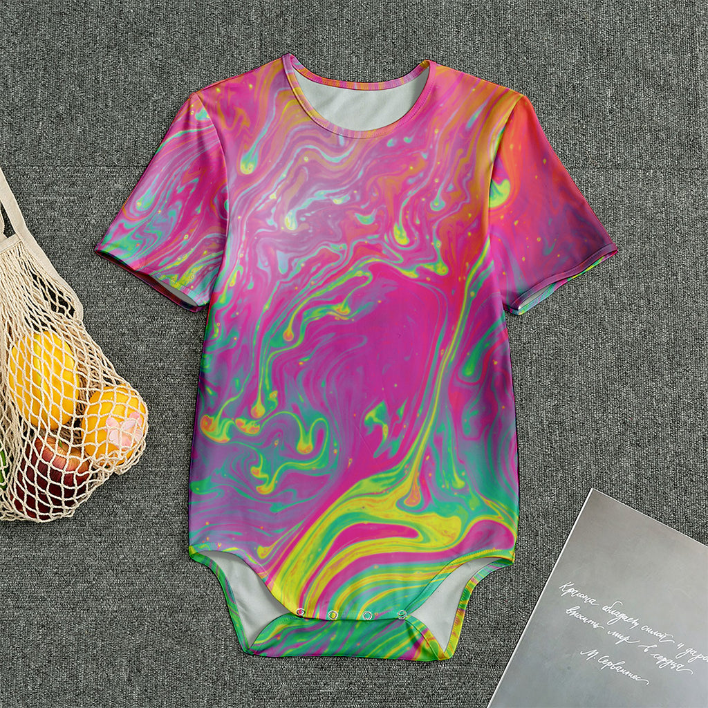 Psychedelic Formed Print Men's Bodysuit