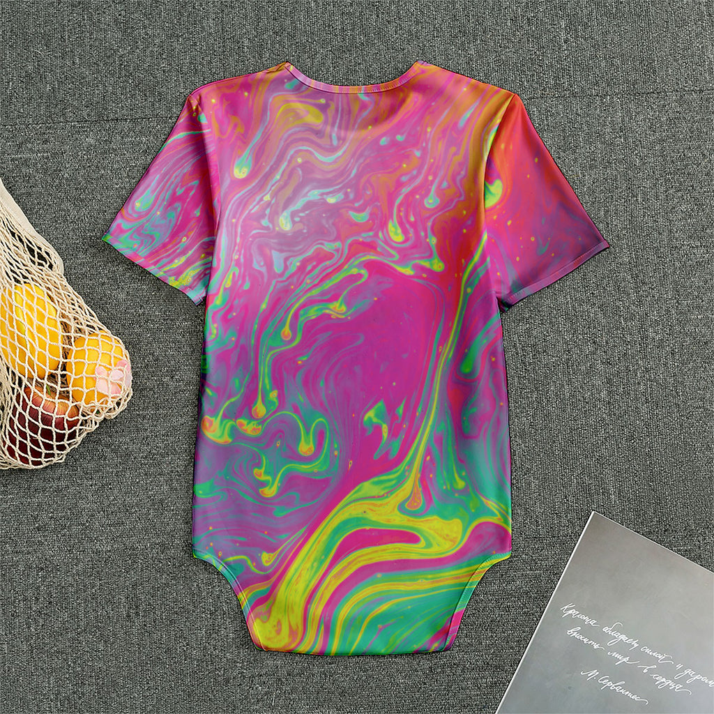 Psychedelic Formed Print Men's Bodysuit