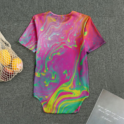 Psychedelic Formed Print Men's Bodysuit