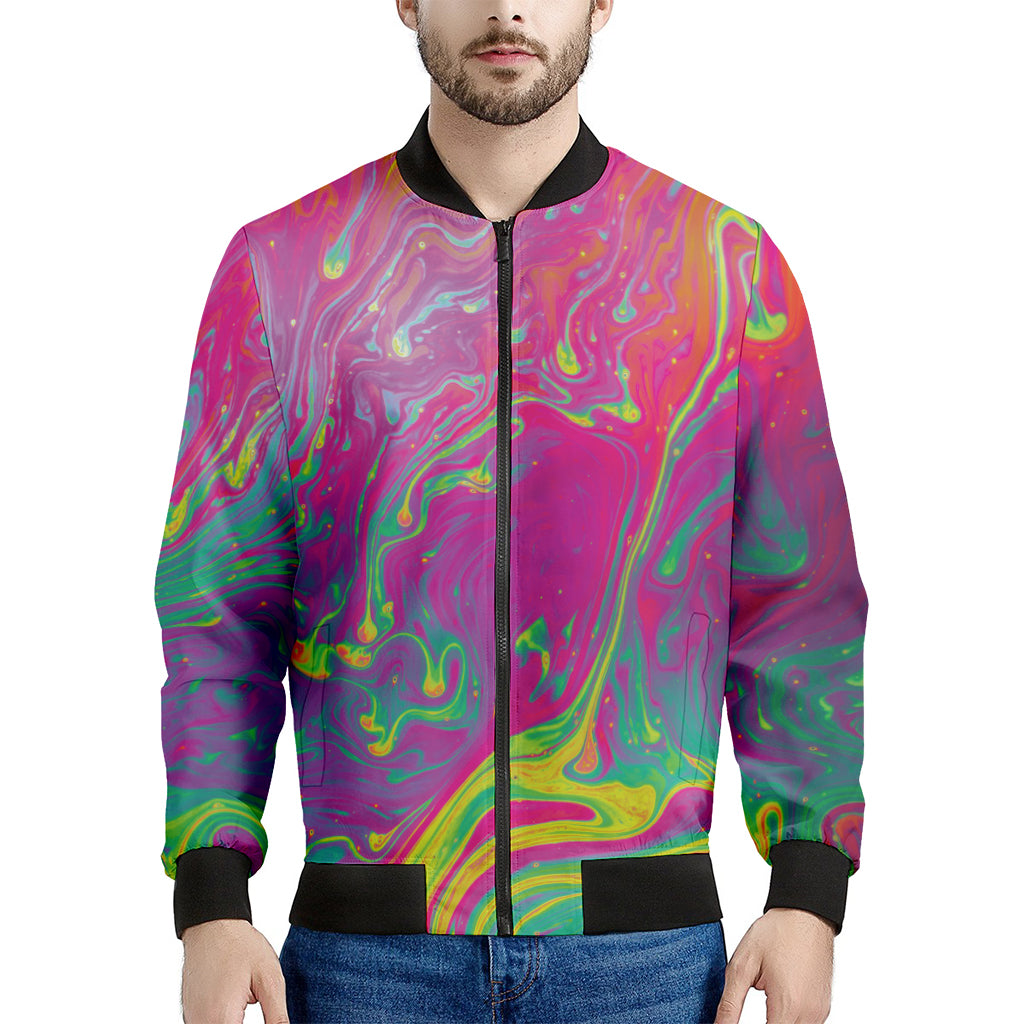 Psychedelic Formed Print Men's Bomber Jacket