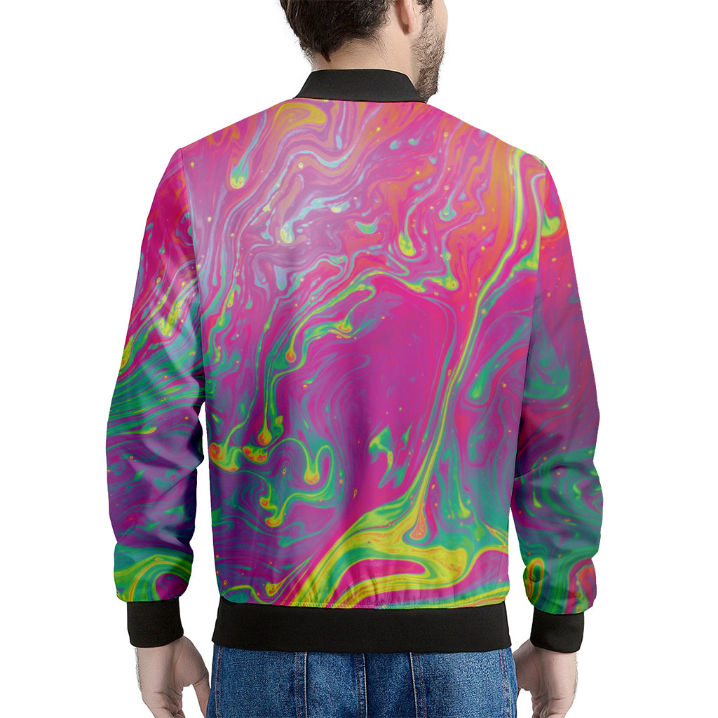 Psychedelic Formed Print Men's Bomber Jacket