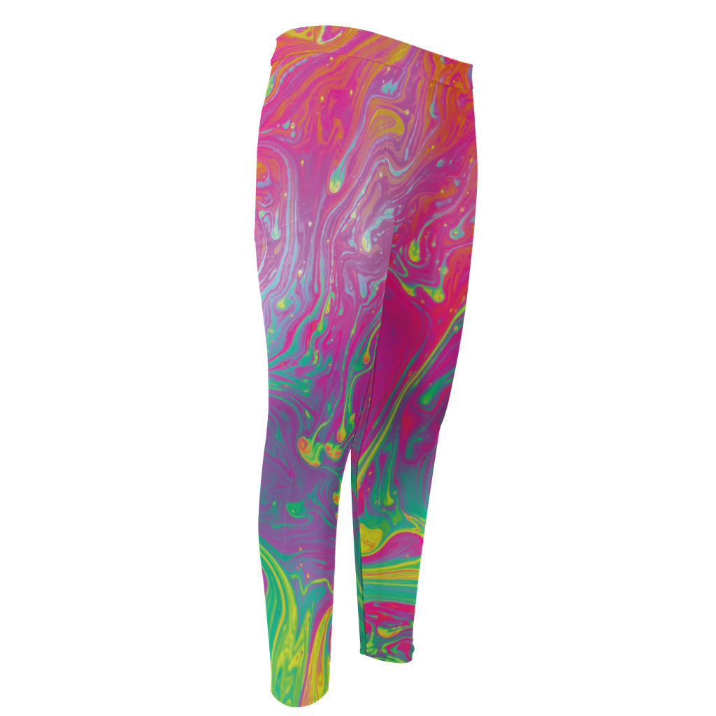 Psychedelic Formed Print Men's Compression Pants