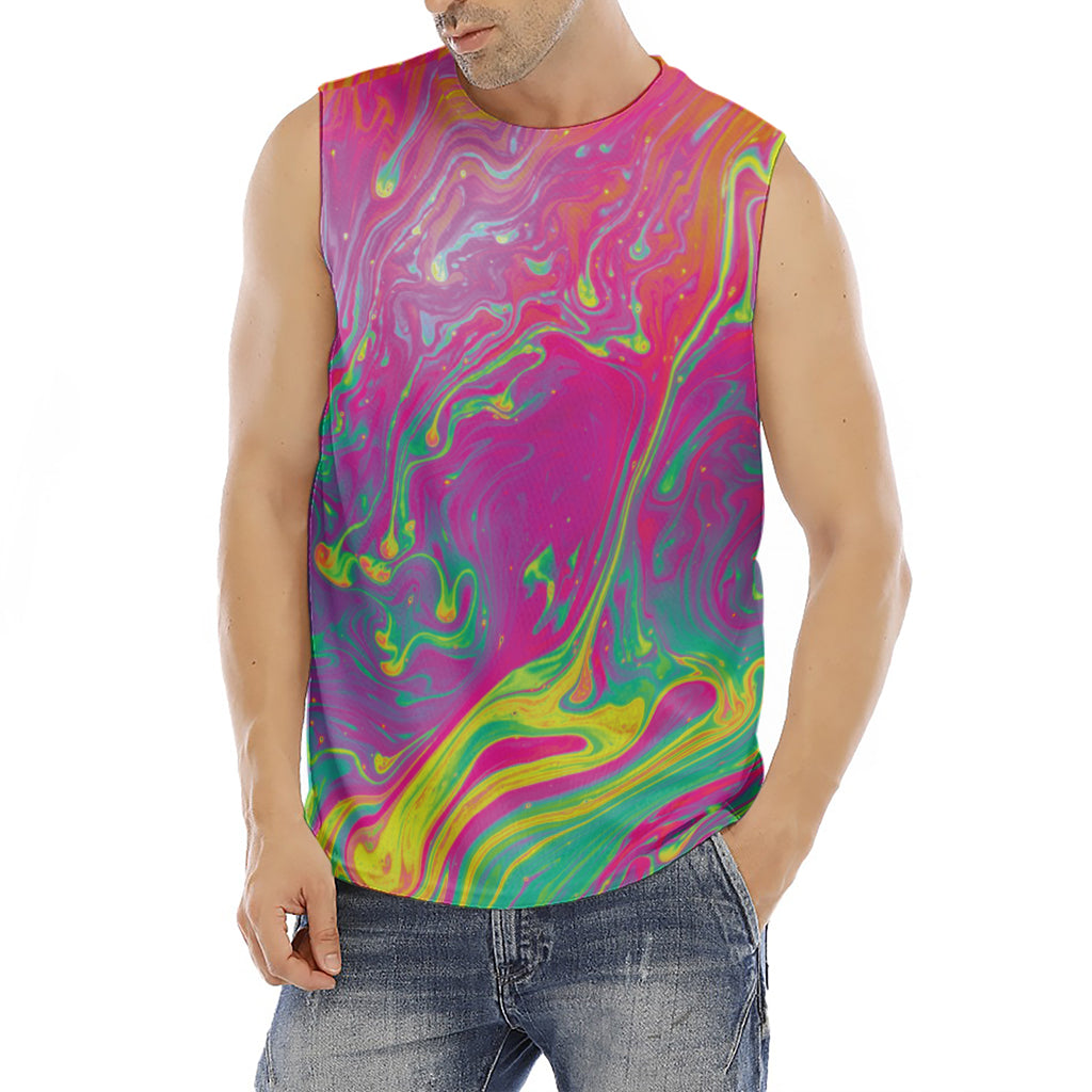 Psychedelic Formed Print Men's Fitness Tank Top