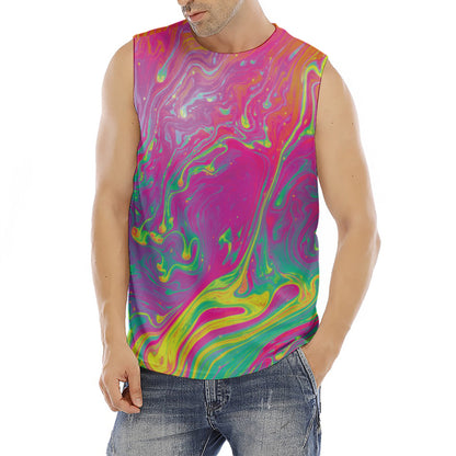 Psychedelic Formed Print Men's Fitness Tank Top